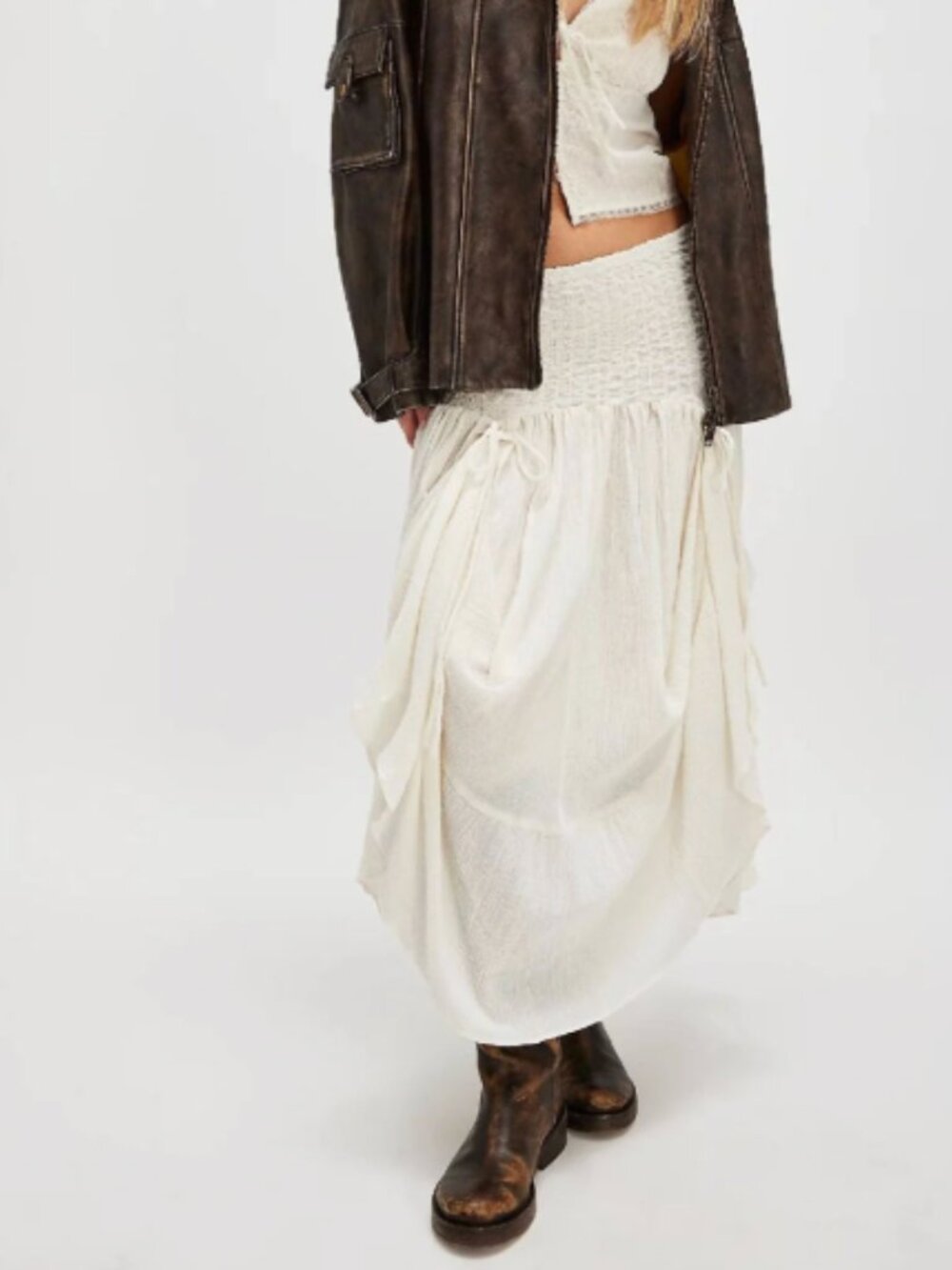 FREE PEOPLE PRAIRIE CONVERTIBLE DRESS*SKIRT*MAXI*BOHO - BRAND NEW WITH TAGS-$148 - Picture 10 of 16